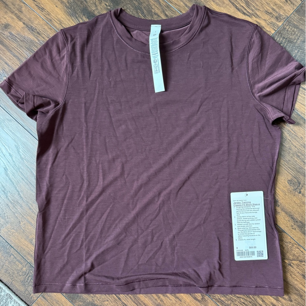 lululemon Jersey training classic fit short sleeve NWT